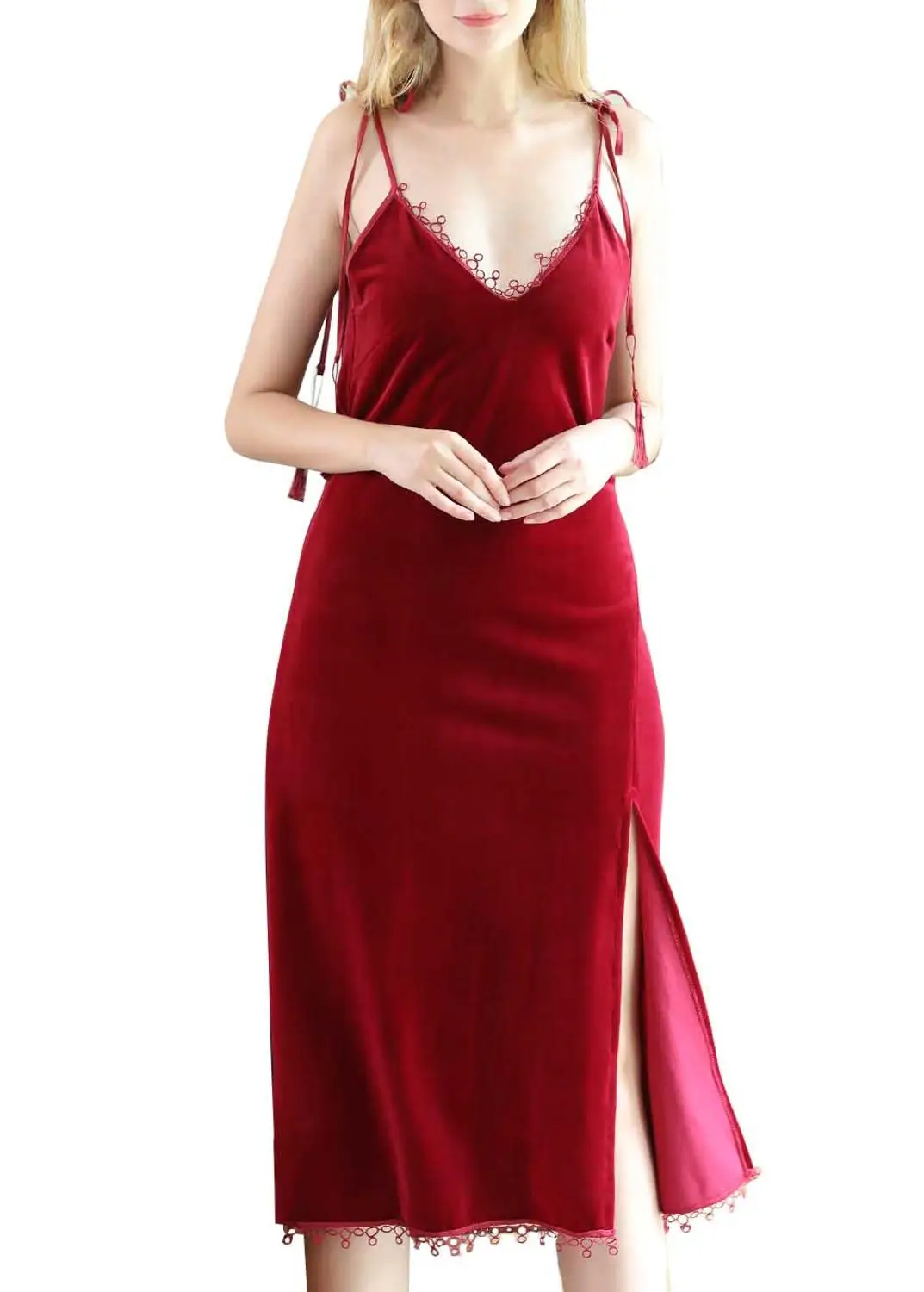 Nighdress Wine red Высококачественный зимний теплый женский халат очень длинный фланелевый Халат Dobby, кимоно, халат для подружки невесты, свадебная Пижама - Цвет: Nighdress Wine red