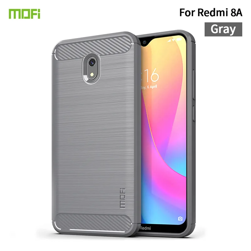 Чехол для Xiaomi Redmi 8A, чехол MOFI, чехол s из ТПУ для Xiaomi Redmi 8A, Высококачественная мягкая задняя крышка из ТПУ для Xiaomi Redmi 8A - Цвет: Серый