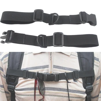 

Anti Slip Harness Backpack Shoulder Strap Fixed Belt Outdoor Sternum Chest Strap Webbing Nylon Buckled With Whistle Adjustable