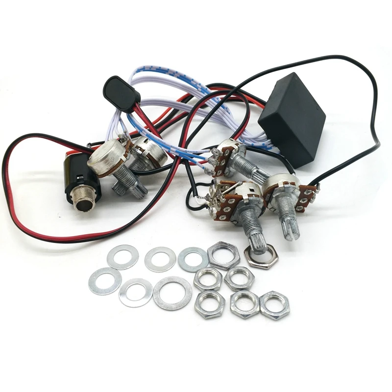 

PB Bass 3 Segments Wiring Harness Prewired Kit for Precision Bass Guitar 50K Pots Switch Guitar Pickups