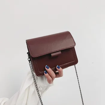 

Female 2020 new Korean version of the chain wild simple spring and summer shoulder slung Hong Kong style small square bag