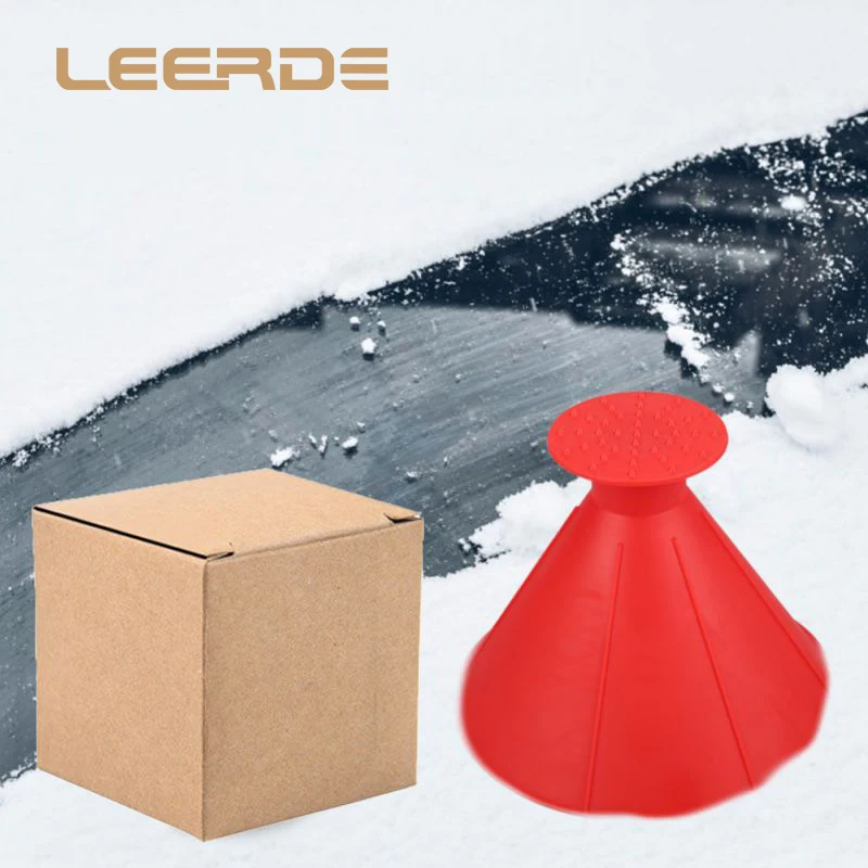 

Glass Snow Remover Magic Window Windshield Ice Scrapers Deicer Cone Shaped Funnel Snow Shovel Tool Deicing Glass Cleaning Tools