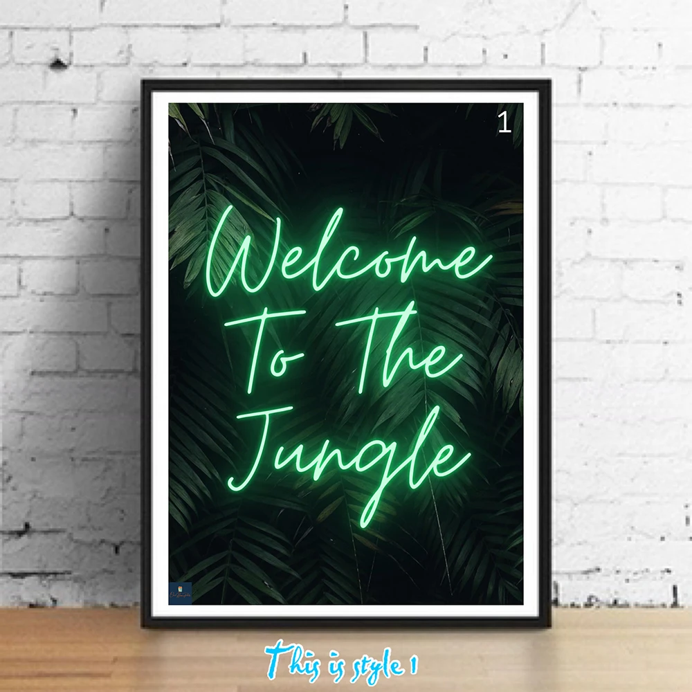 Welcome to Jungle Lyrics Printing Guns n Roses Inspired Music Poster 80s  Rock Music Canvas Painting