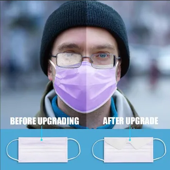 

5/25PCS Anti-fog Disposable Masks For Adults 3 Layers Mouth Mask Purple Non-woven Fabric Face Cover Filtros Mascarillas