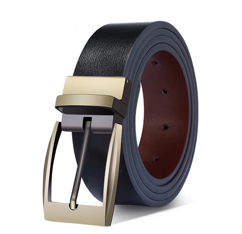 Bronze clasp Мужские ремни, роскошный автоматический ремень с пряжкой, мужской ремень из натуральной кожи, мужской ремень с цепочкой, легкие ремни для платья - Цвет: Bronze clasp