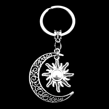 

New Crescent Moon and Sun Keychain for Lovers Moon and Star Key Chain for Boyfriend and Girlfriend