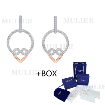 

SWA 2019 MULIER New MY HERO Girlfriend Gift Fashion Chic heart-shaped romantic wild female earrings earrings5490426