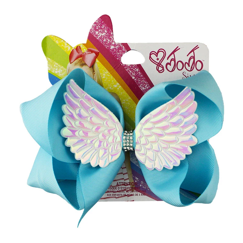 

Fairy Angel Wings Bow Baby Hair Clips Bling Bling Hairpins For Girls Headmade bb Barrette Shine Headwear Hair Accessories