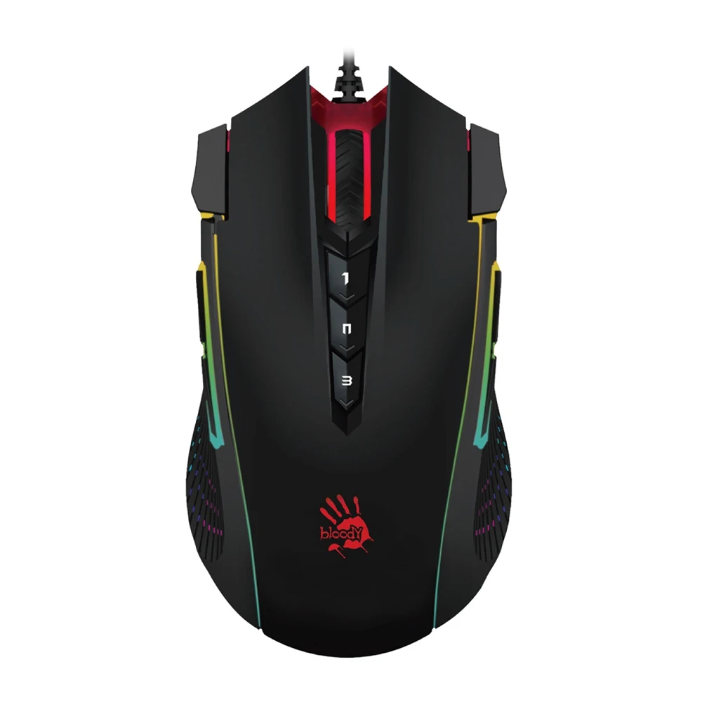 Мышь A4 Bloody J90 черный оптическая(5000dpi) USB2.0 игровая(11but