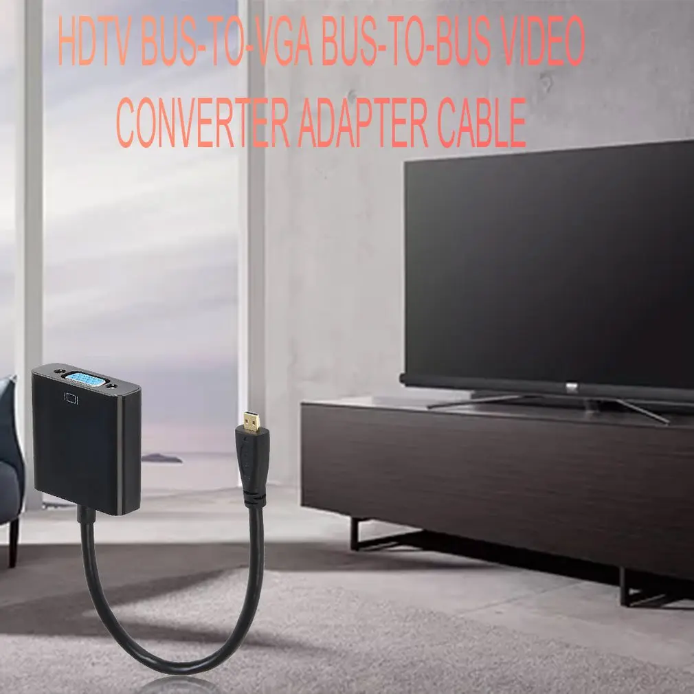 1080P Micro HDMI Male-VGA Женский видео конвертер адаптер кабель для PC tv HD tv