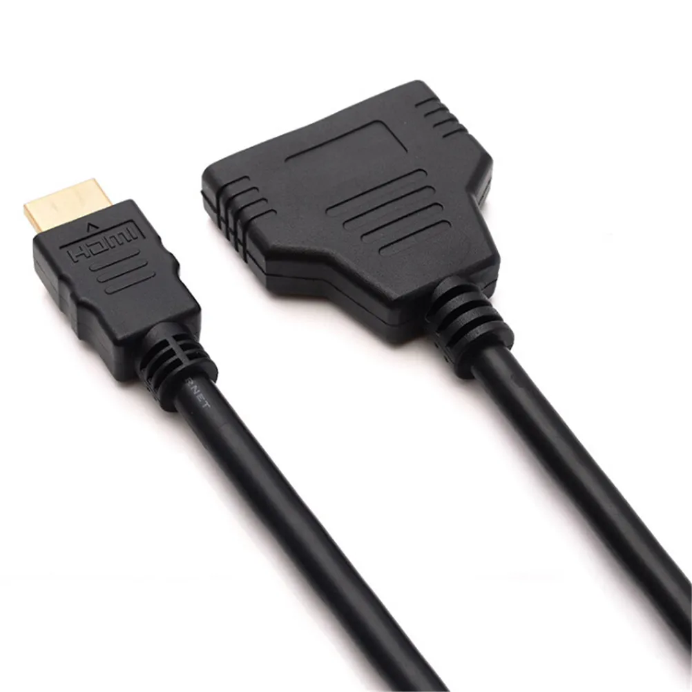1080P 2 порта видео кабель HDMI переключатель HDMI разветвитель 1 в 2 Выход HDMI штекер к HDMI Женский адаптер конвертер для ПК Дисплей