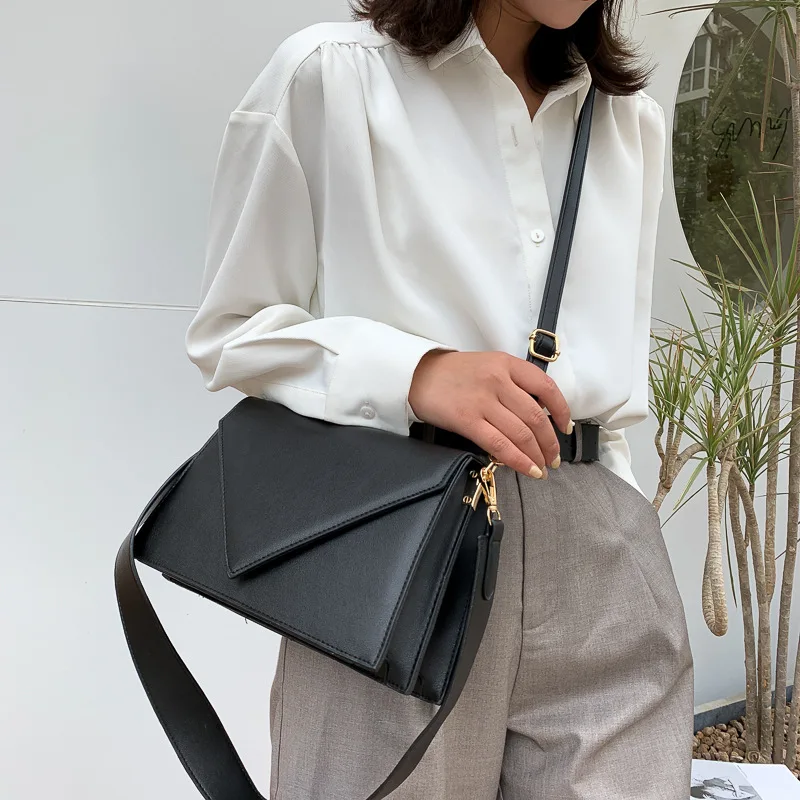 

PU Leather Crossbody Bags for Women 2020 New Luxury Handbags Women's Designer Simple Solid Color Travel Shoulder Hand Bags