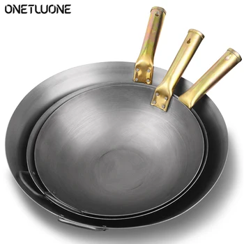

High Quality Woks Chinese Iron Wok Traditional Handmade Iron Wok Pan Gas And Induction Cooker Cookware