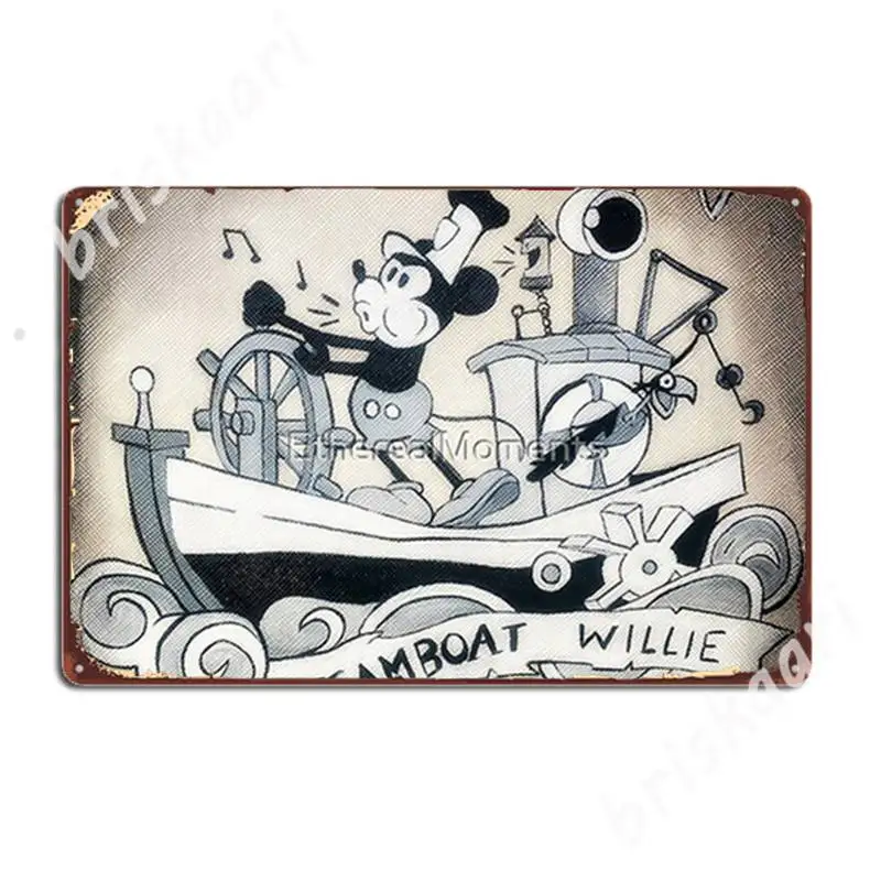 Steamboat Willy Metal Signs Classic Kitchen Cinema Kitchen Placche Tin Sign Poster