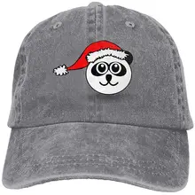 Панда с Санта Клаус шляпа джинсовая кепка-тракер в Регулируемый Бейсбол Кепки