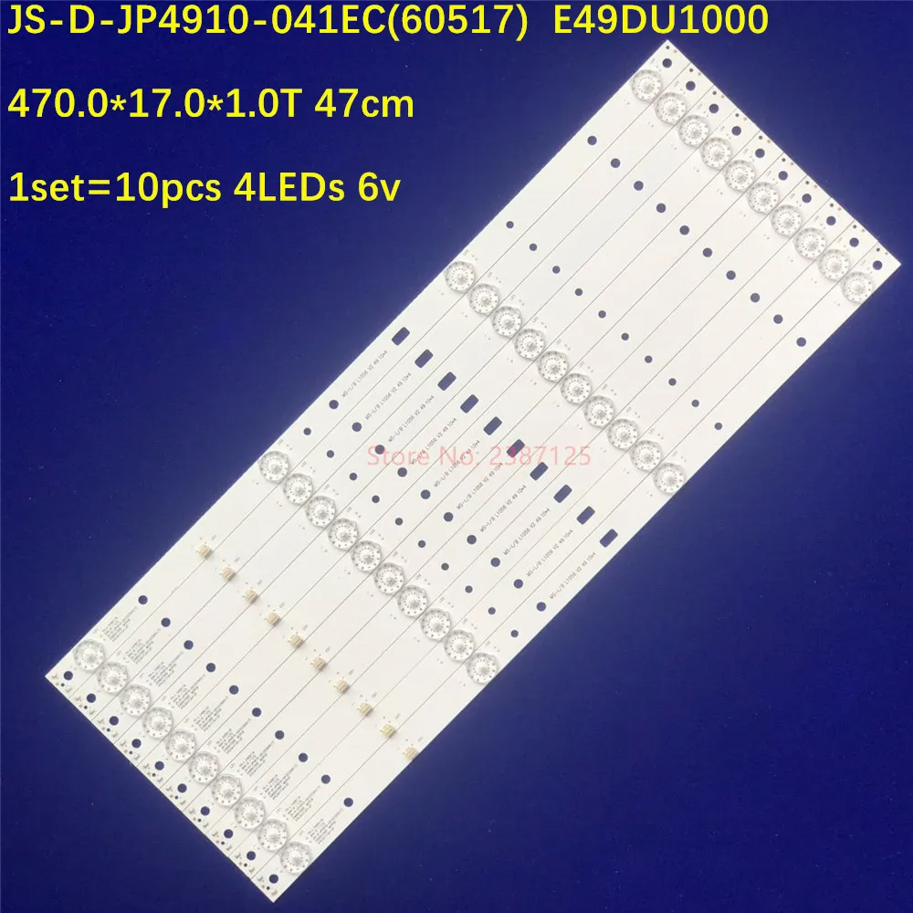 New 10pcs/Kit AKAI CTV500 CTV500TS CURVED CTV5035 CTV5035SMART CURVED DU49-1000 JS-D-JP4910-041EC(60517) E49DU1000 YS-L E469119 10set led backlight strip for le 49fd celed91865 js d jp4910 041ec 60517 e49du1000 ctv5035 ctv500ts