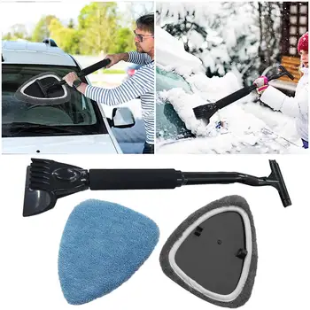 

Ice Scraper Cleaning Brush 2-in-1 Windshield With Detachable With 2PCS Cleaning Clothes Windshield Wiper Cleaning Brush