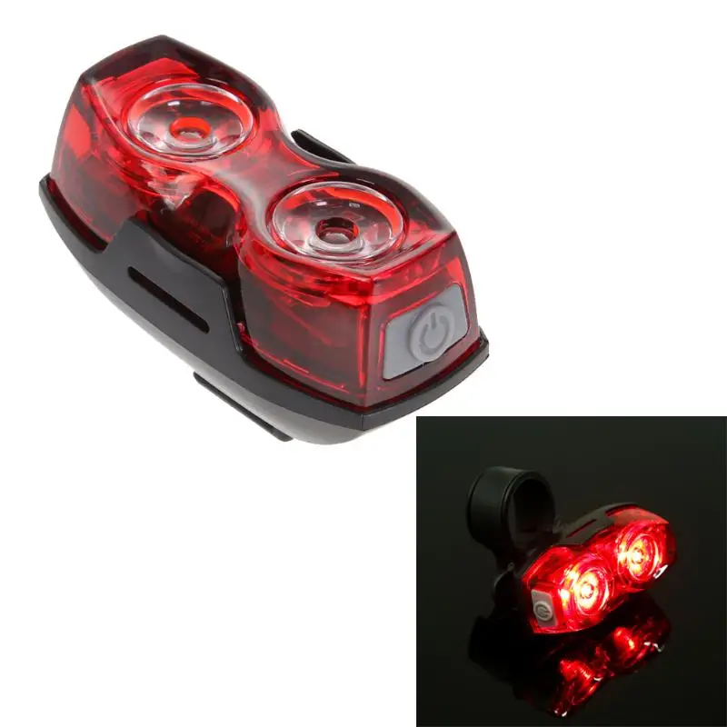 Bright Bike Bicycle Cycling 2 LED Flashing Light Lamp Safety Back Rear Tail