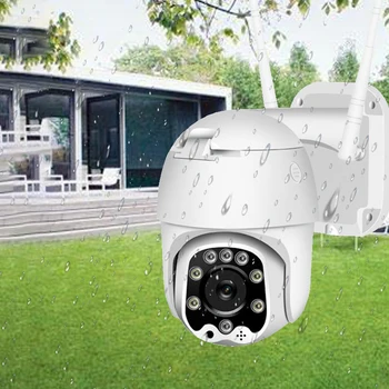

2MP 5X Zoom Support SD Card Night Vision Outdoor Waterproof Motion Detection PTZ WiFi Home Surveillance Security Camera Smart