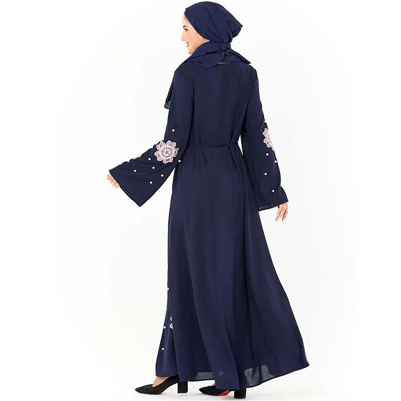 Цветочный абайя Дубай турецкий хиджаб мусульманское платье Кафтан Исламская одежда Абая для женщин платья Кафтан грот Maten Dames Kleding