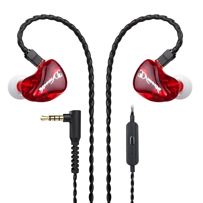 D8 Wired Headphones with Mik Handsfree Waterproof Noise Canceling TWS Mini In ear Earphone Pluggable Earphone for IPhone Xiaomi