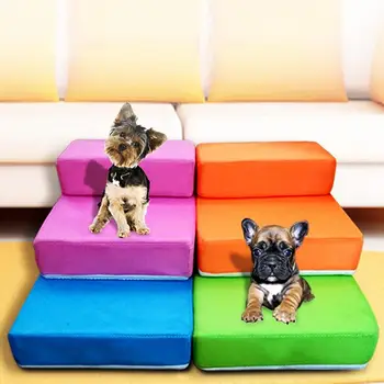 

2-Step Mesh Folding Pet Dog Ramp Stairs Puppy Cat Animal Mat Bed House Cushion Breathable Mat For Small Dogs Pets Supplies