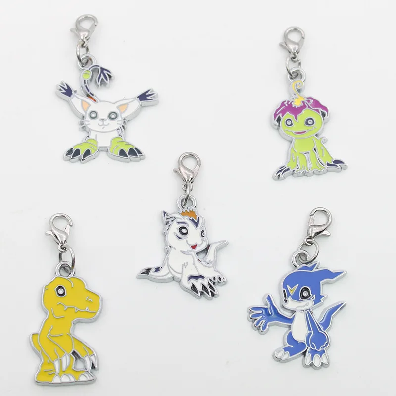 Цифровой предмет Digimon Комбинация оборудования 5 подвеска металлическая кукла висячая Пряжка Douyin Стиль Знаменитостей цинковый сплав маленький пендан