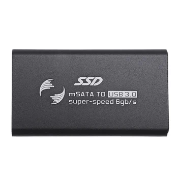 

5x3cm 1.8 "USB 3.0 External Enclosure Case mSATA SSD Converter Adapter Cable Black