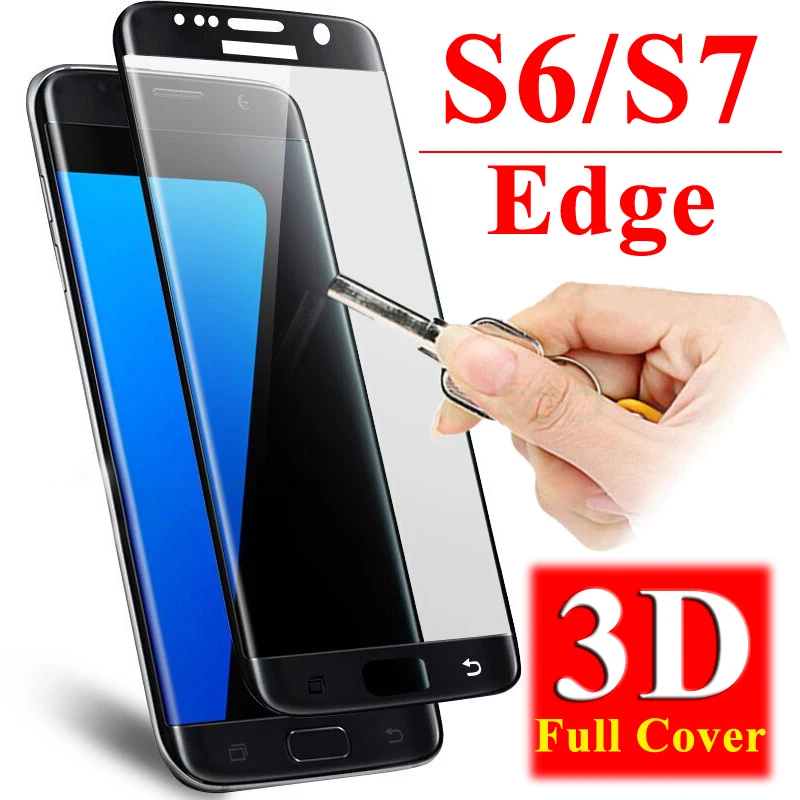 

3D Protective Glass On The For Samsung Galaxy S7 Edge Screen Protector S 7 Tempered Screenprotector S6 Armor Samsyng 6 S7edge Ed