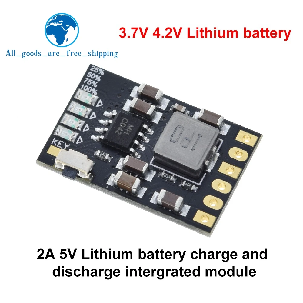 MH-CD42 DC 5V 2.1A плата питания для мобильного телефона 4 2 V зарядка/разряд (boost)/Защита