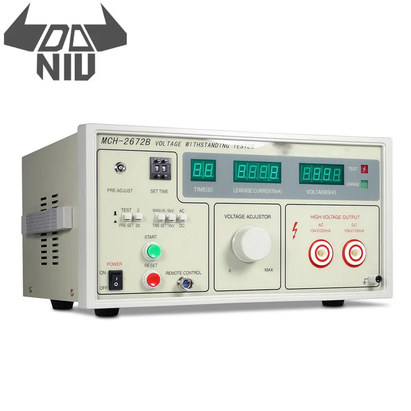 

DANIU MCH-2672B Universal Withstand Voltage Tester AC and DC Output 10kV Safety Tester High Voltage Power Meter