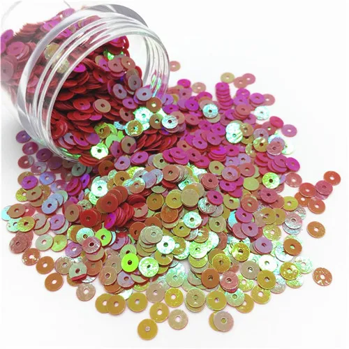 AB red 10g Seuqin 3/4/5/6 мм плоские круглые ПВХ свободного кроя с блестками и пайетками свадебные ремесла Сделай Сам домашняя мебель швейная средства ухода за кожей Lentejuelas - Цвет: AB red