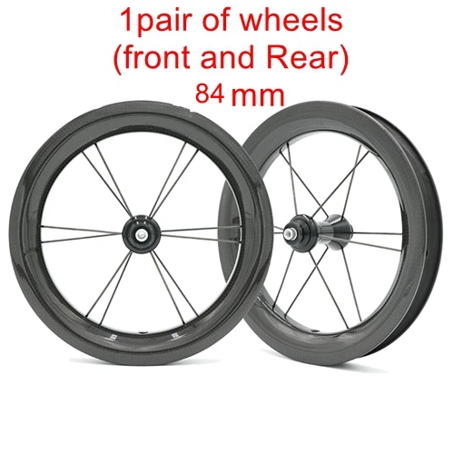 1pair wheel OLD 84mm Ультра легкий T700 карбоновое волокно 12 дюймов колеса Набор 30 мм ширина карбоновый велосипед для bmx 12er маленькие дети 203 колеса велосипеда - Цвет: 1pair wheel OLD 84mm