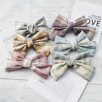 

JK Bow Barrettes South Korea INS Online Celebrity Back of the Head Head Clip Spring Clip Lattice Large Barrettes Manufacturers D