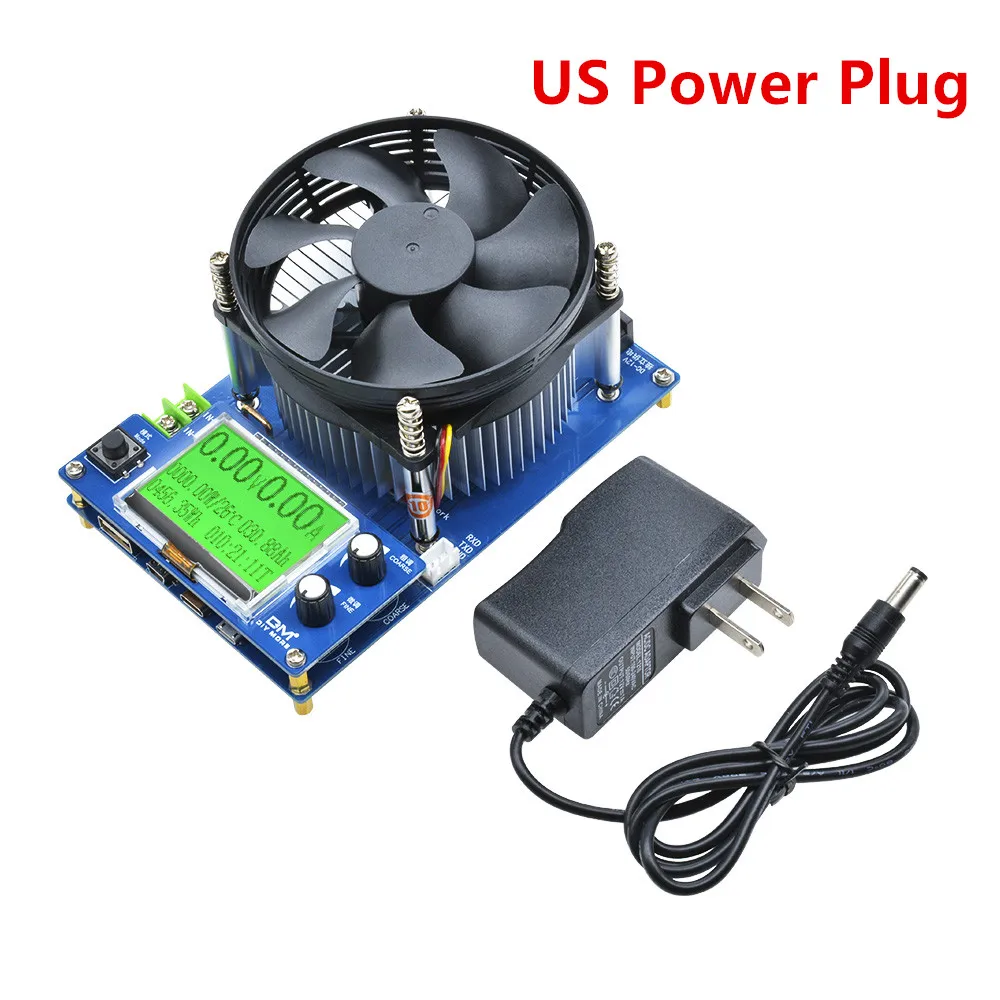 2,2 ''дисплей модуль LCM 150W 10A Регулируемая Постоянный ток Электронные нагрузки Батарея тестер автомобиля 12V свинцово-кислотная литий разрядки Ёмкость метр - Цвет: US Plug