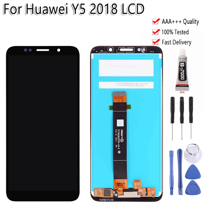 ЖК-дисплей класса AAA для Huawei Y5 2018 DRA L21 L22 сенсорный экран с рамкой и дигитайзером в