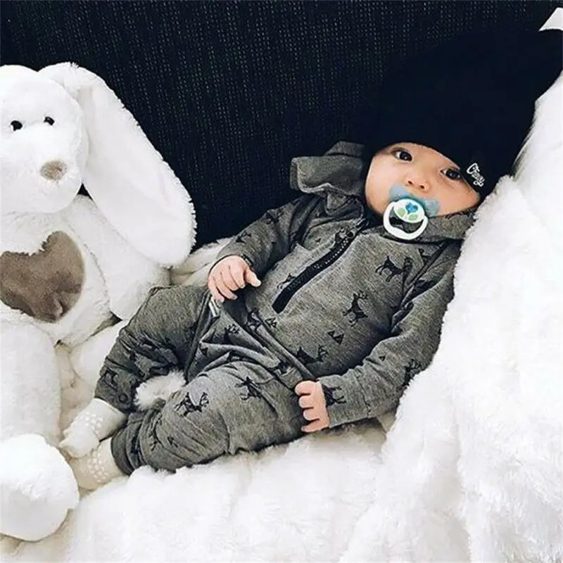 Pudcoco/Коллекция года; сезон осень-зима; детские комбинезоны с рисунком оленя; хлопковые брендовые толстовки для новорожденных; детские комбинезоны; комбинезон для мальчиков; одежда для малышей