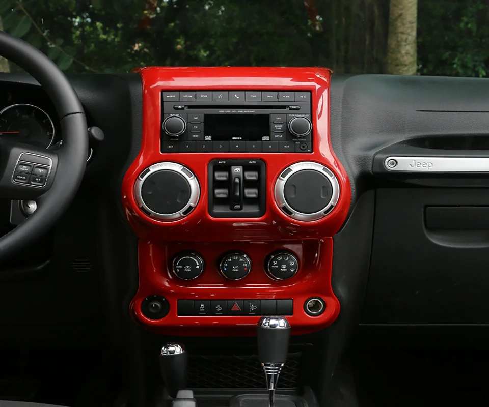 BAWA внутренние молдинги для Jeep JK Автомобильная консоль кондиционер переключатель панель наклейка для Jeep Wrangler JK 2011