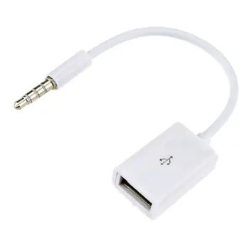 

Car Aux Data Cable Mp3 Adapter Cable Usb Female To 3.5Mm U Disk Connection 12V Car Cd Player Aux Data Cable