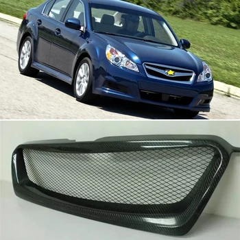 

Use For Subaru Legacy Racing Grills 2010--2012 Year Real Carbon Fibre Front Center Racing Grille Cover Accessorie Body Kit