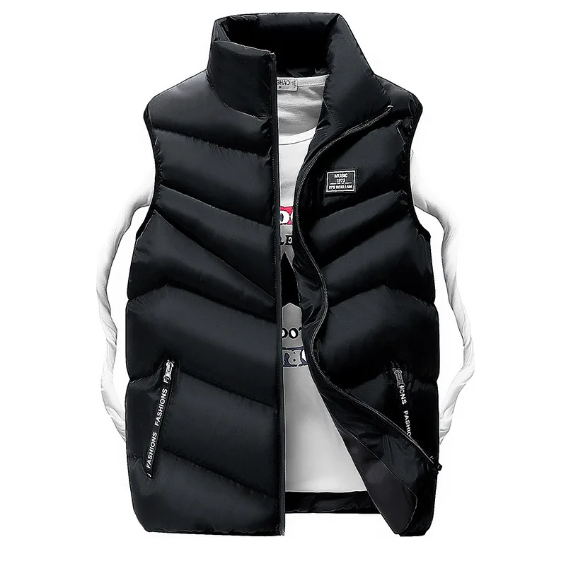New Style down Feather Cotton Vest Men's Autumn And Winter Trend Casual Thick Warm Men Waistcoat Coat