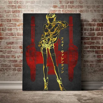 

Faye Cowboy Bebop Poster Canvas Wall Art Decoration prints for living Kid Children room Home bedroom decor painting