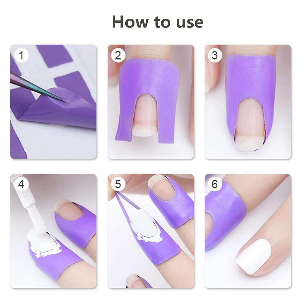U образная Форма для ногтей практичная наклейка дизайна защита от перелива