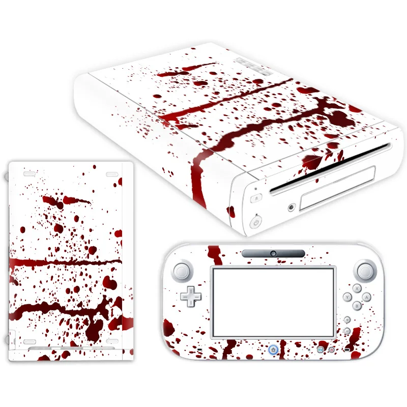 Cute designFor W ii U Console Cover with  Remotes Con4roller Skins For Nintend w ii u sticker for w ii u skin-- 