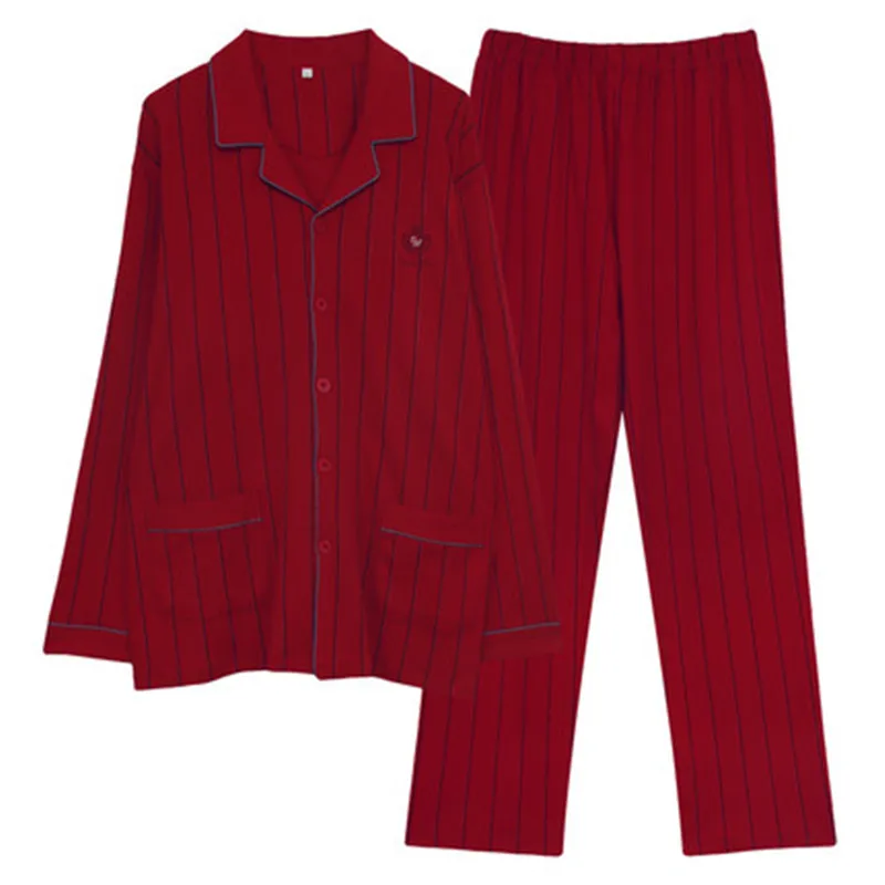 Pajamas men's spring and autumn winter red men's Pure Cotton wedding long sleeve all cotton fashion youth autumn home clothes Pajamas men's spring and autumn winter red men's Pure Cotton wedding long sleeve all cotton fashion youth autumn home clothes
