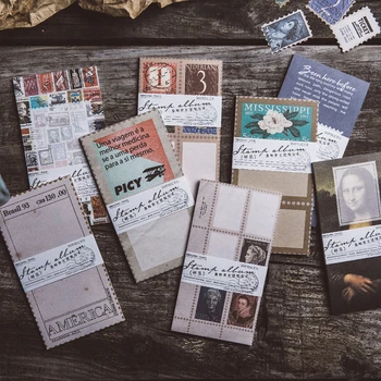 

Moking stamp album memo pad diy message note paper notepad pack retail