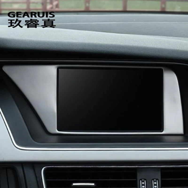 Car Styling Center Control Navigation Screen Protection covers Stickers Trim Panel For Audi A4 B8 A5 Interior Auto Accessories Car Styling Center Control Navigation Screen Protection covers Stickers Trim Panel For Audi A4 B8 A5 Interior Auto Accessories