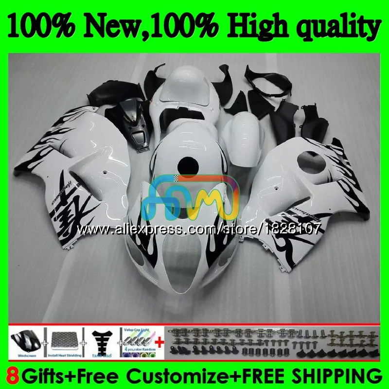 Корпус для SUZUKI Hayabusa GSXR 1300 GSXR1300 96 97 98 99 01 48BS. 37 GSXR-1300 1996 1997 1998 1999 2000 2001 ЧЕРНЫЙ пламя обтекатель