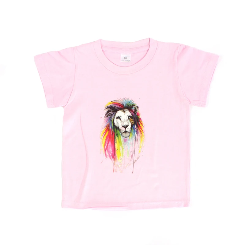 Boys Girls Cotton T-Shirt Lion King Cartoon Funny T shirt Children Short Sleeve Summer Tops Kids Owl Print Tee Clothes (8)