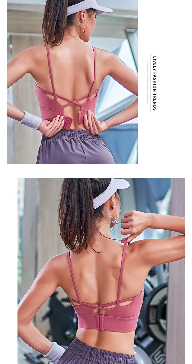 Спортивный бюстгальтер gymwear для женщин, для фитнеса, Одноцветный, пуш-ап, дышащие топы, для тренировок, танцев, спортивная одежда для бега, жилет для девочек, топ aut